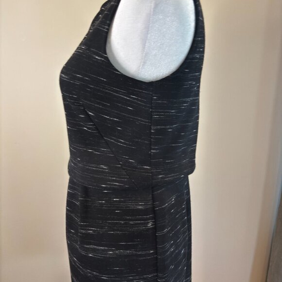 Ann Taylor Black Textured Sleeveless Sheath Dress | Women’s 4P Petite - Picture 4 of 10